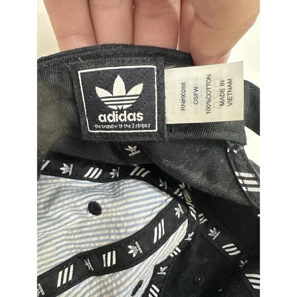 Adidas Baseball Hat Adjustable Black Logo Cap - Picture 5 of 11